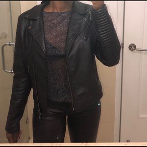 Black Faux Leather Jacket